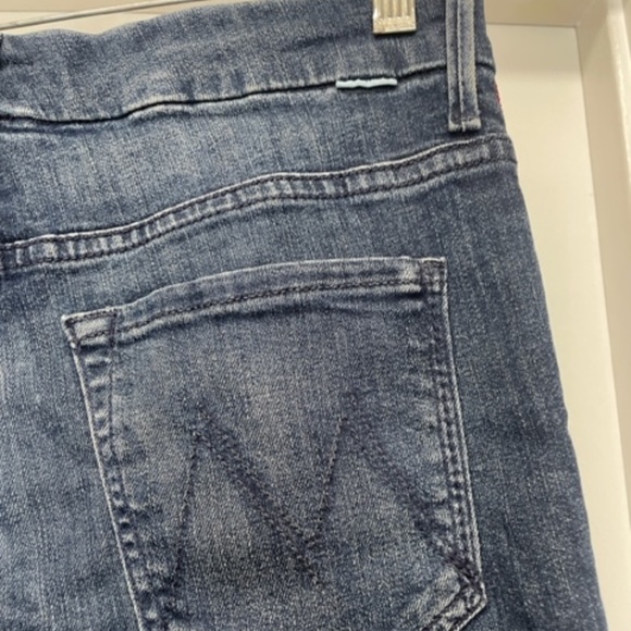 MOTHER High Waisted Looker Jeans Here Kitty Kitty Glitter Racer - Picture 13 of 13